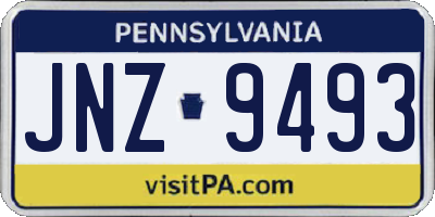 PA license plate JNZ9493