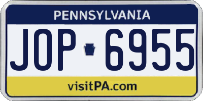 PA license plate JOP6955