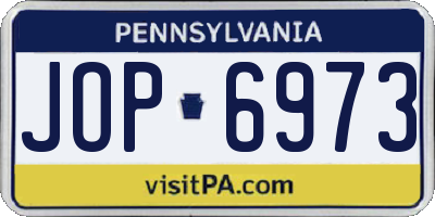 PA license plate JOP6973