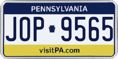PA license plate JOP9565