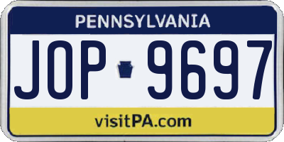 PA license plate JOP9697