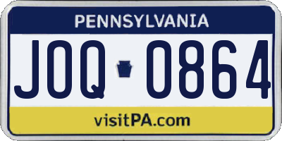 PA license plate JOQ0864