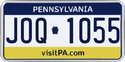 PA license plate JOQ1055