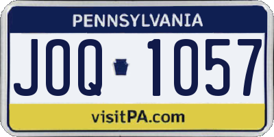PA license plate JOQ1057