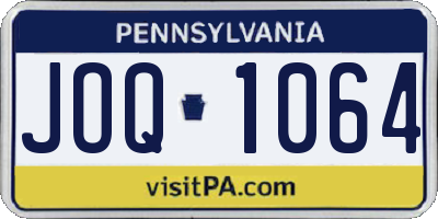PA license plate JOQ1064