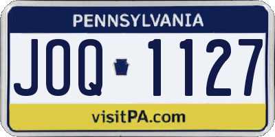 PA license plate JOQ1127