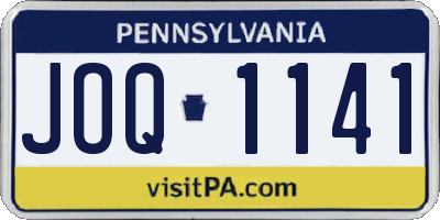 PA license plate JOQ1141