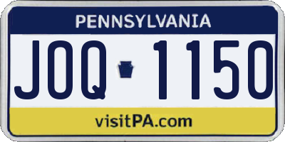 PA license plate JOQ1150