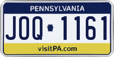 PA license plate JOQ1161