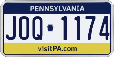 PA license plate JOQ1174