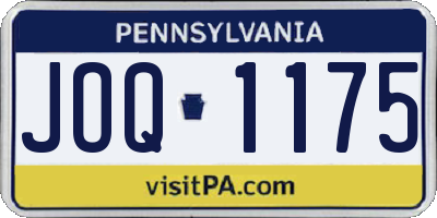 PA license plate JOQ1175