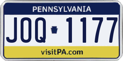 PA license plate JOQ1177