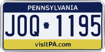 PA license plate JOQ1195