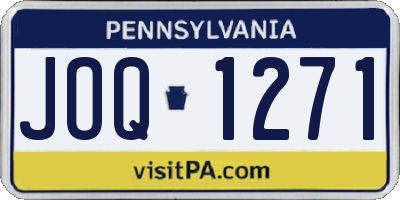 PA license plate JOQ1271
