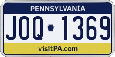 PA license plate JOQ1369