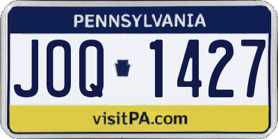 PA license plate JOQ1427