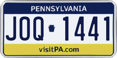 PA license plate JOQ1441