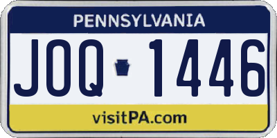 PA license plate JOQ1446