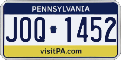 PA license plate JOQ1452
