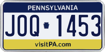 PA license plate JOQ1453