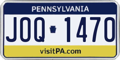 PA license plate JOQ1470