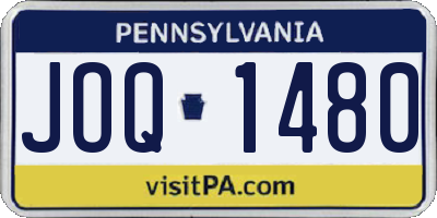 PA license plate JOQ1480