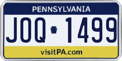PA license plate JOQ1499