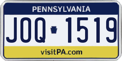 PA license plate JOQ1519
