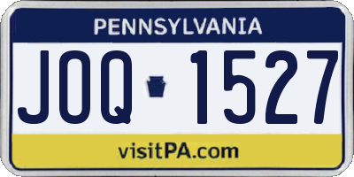 PA license plate JOQ1527