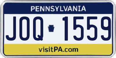 PA license plate JOQ1559