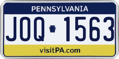 PA license plate JOQ1563
