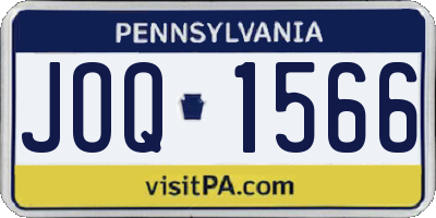 PA license plate JOQ1566