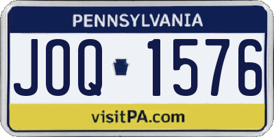 PA license plate JOQ1576