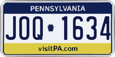 PA license plate JOQ1634