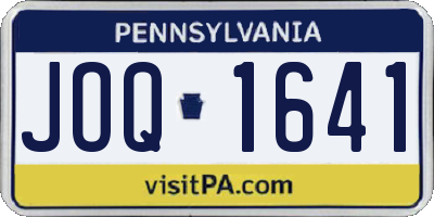 PA license plate JOQ1641