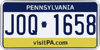 PA license plate JOQ1658