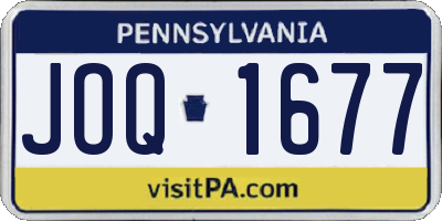 PA license plate JOQ1677