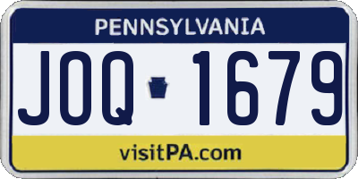 PA license plate JOQ1679