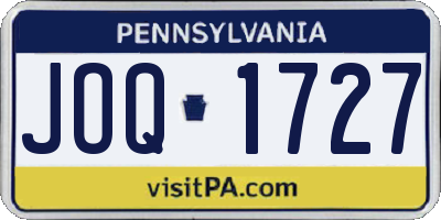 PA license plate JOQ1727