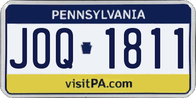 PA license plate JOQ1811
