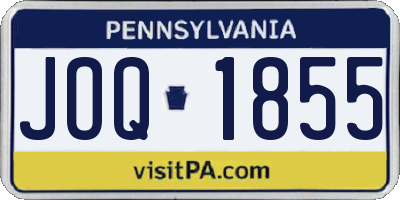 PA license plate JOQ1855