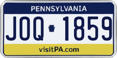 PA license plate JOQ1859