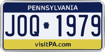 PA license plate JOQ1979