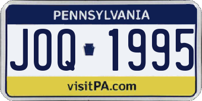 PA license plate JOQ1995