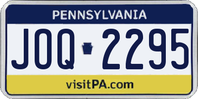 PA license plate JOQ2295
