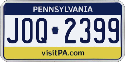 PA license plate JOQ2399