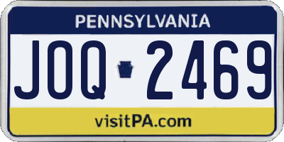 PA license plate JOQ2469
