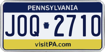 PA license plate JOQ2710