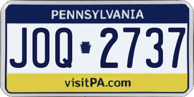PA license plate JOQ2737