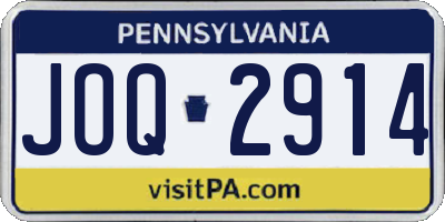 PA license plate JOQ2914